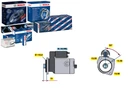 BOS0 986 - Стартер bosch 1241014 986021496 1261004 1241119 для автомобіля