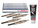 0 250 - 5 свечей накаливания bosch + смазка mercedes vw transporter t5 touareg 2.5 tdi