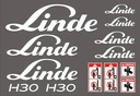 Наклейка на вилочный погрузчик linde h30 h-30