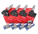 4x 03.6905715AS, - 4 катушки + свечи зажигания bosch vw golf passat polo tiguan touran 1.4 1.6 fsi tsi