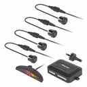 PY0104B, PY0104B - Парктроник з дисплеєм, чорний, 4 шт. кабелю