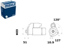 139 - Стартер mahle new holland d180 iveco 100 e 17 100 e 17 dp tector