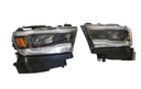 Dodge ram 1500 5 v full led headlamp black mounting kit 19-