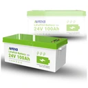 Аккумулятор anenji 24 в 100 ач lifepo4 2560 втч с автономным кемпером bms ppv