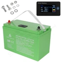 Lifepo4 батарея lp12-100 100ah 12v 100a azo digital з рк-екраном човен