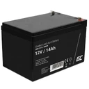 2 × зеленая батарея agm 12 в 14 ач для игрушек ups, трактора, газонокосилки, велосипеда