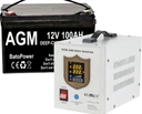 Джерело живлення ups kemot 300 500 вт 12 в + акумулятор agm 100 ач гель набір