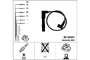 501/ZAW - Комплект кабелів запалювання ngk audi skoda vw rc-ad201