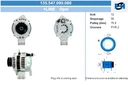 135.547.090.080 - Генератор переменного тока bv psh opel 90a