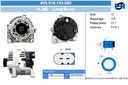 455.519.150.000 - Генератор bv psh генератор переменного тока land rover 150a