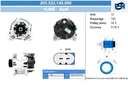 205.522.140.000 - Генератор bv psh генератор переменного тока audi 140a