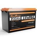 Cloudenergy 12.8v 200ah lifepo4 акумулятор 2560wh з 100a bms