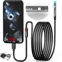 Инспекционная камера duo endoskop two cameras 2m 7led 2xfhd wifi для iphone