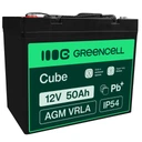 Необслуговувана батарея agm 12v 50ah для дбж, печі, кемпера, човна, міцна