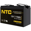 Гелевий акумулятор ntc 110-12 ups аварійне живлення 12v 110ah (розмір 100ah)