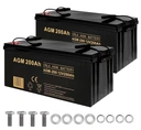 2x agm батарея 12v 200ah човен кемпер ділянка сонячний перетворювач ups vpro