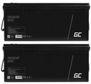 2x зелена батарея 12v 200ah кемпер ділянка сонячна ups склад 4800wh