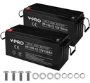 2x agm батарея 12v 150ah човен кемпер ділянка сонячний перетворювач ups vpro