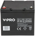 Agm батарея vrla vpro 600 циклів 55 ah вольт польща 12v дбж без обслуговування