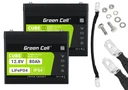 2x батареї lifepo4 зелена літієва батарея 12.8v / 25.6v 80ah bms light 9kg