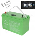 Lifepo4 батарея lp12-100 100ah 12v 100a azo digital з рк-екраном човен