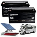 2xlifepo4 літієва батарея для ups фотоелектричних кемперів 12v 200ah bms