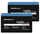 2x перезаряджувані літієві батареї qoltec lifepo4 12.8v 12v 10ah (10a) bms 1.3kg