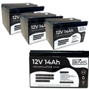 3x agm батарея 12v 14ah biaks (розмір 10ah 12ah 15ah) для ups сигналізації
