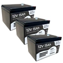 3x agm батарея 12v 15ah biaks (розмір 10ah 12ah 14ah) для сигналізації сонячної енергії