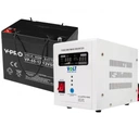 Комплект аварійного живлення volt polska 500e 55ah 12v для котла, печі центрального опалення