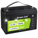 Литиевая батарея lifepo4 12 в 12,8 в 100 ач (150 а) 1,28 квтч зеленая батарея ip54 12 кг