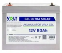 Гелевая батарея volt polska vpro 80ah, инверторный преобразователь ибп