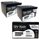 2x agm акумулятор 12v 15ah biax (розмір 12ah 14ah 10ah) cctv сонячна сигналізація