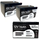 2 батареї agm 12v 14ah biax (розмір 10ah 12ah 15ah) для сонячної сигналізації