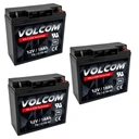 3x agm акумулятор 12v 18ah volcom (розмір 17ah 20ah) дбж велосипедна сонячна сигналізація