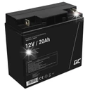 Зеленая батарея agm10 12 в 20 ач