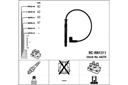 44278 - Кабели зажигания renault 1.2 16v clio ii iii ngk
