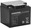 Europower eps series agm акумулятор 12v 42ah (термін служби 8-12 років)