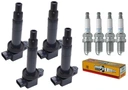 90080-19021 90919-02240 - 4 катушки зажигания и свечи toyota yaris p1 1.3 1.5