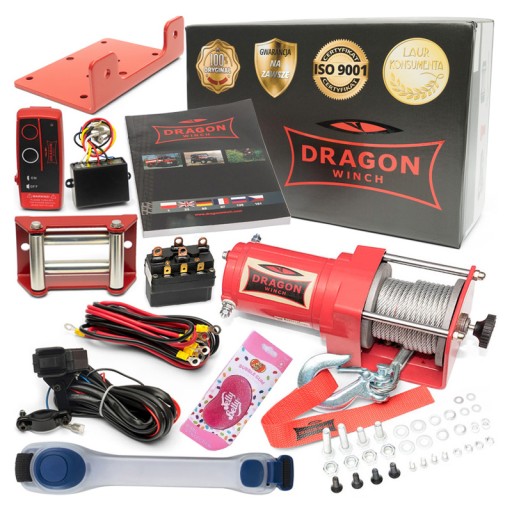 ЛЕБЕДКА DRAGON 1.1T 12V ЭЛЕКТРИЧЕСКАЯ ЛЕБЕДКА для четырехплугового плуга + пульт дистанционного управления