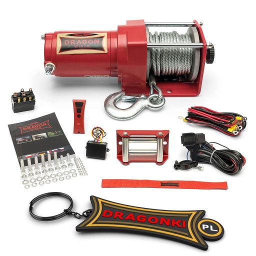 1.1T DRAGON WINCH 12V ЕЛЕКТРИЧНА ЛЕБІДКА для квадроплуга + дистанційне керування