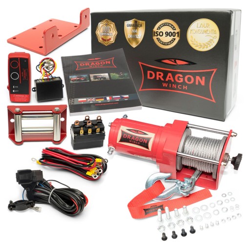 ЛЕБЕДКА DRAGON 1.1T 12V ЭЛЕКТРИЧЕСКАЯ ЛЕБЕДКА для четырехплугового плуга + пульт дистанционного управления