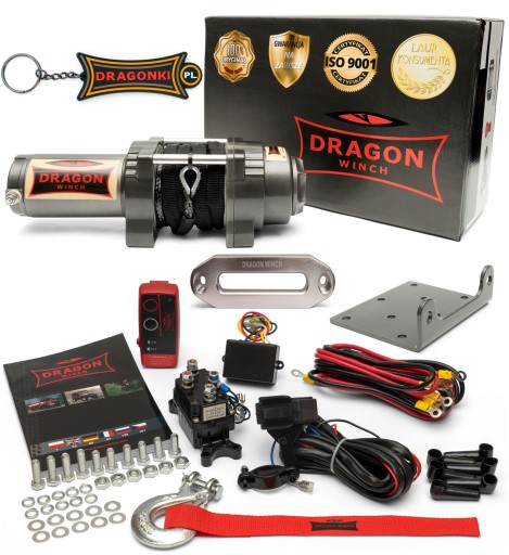 ЛЕБЕДКА DRAGON 1,3 Т, ЭЛЕКТРИЧЕСКАЯ ЛЕБЕДКА 12 В, синтетический трос, синтетический