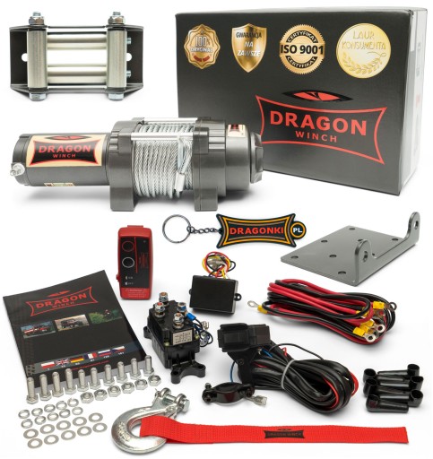 ЛЕБЕДКА DRAGON 1.3T 12V ЭЛЕКТРИЧЕСКАЯ ЛЕБЕДКА для четырехплугового плуга + пульт дистанционного управления