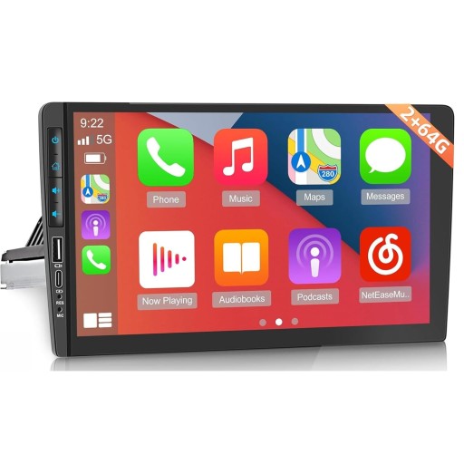 1 Din Android Автомобільний радіо з бездротовим Apple Carplay Android Auto