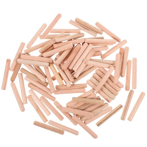 1 мішок дерев'яних дюбелів дерев'яні дюбелі рифлені дерев'яні