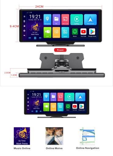 10,26-дюймовий DVR 4G Android 13 Carplay Monitor