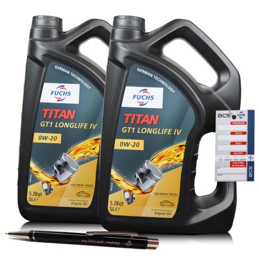 10 ЛІТРІВ FUCHS TITAN GT1 LONGLIFE IV 0W20 10 Л МОТОРНА МАСТИЛА