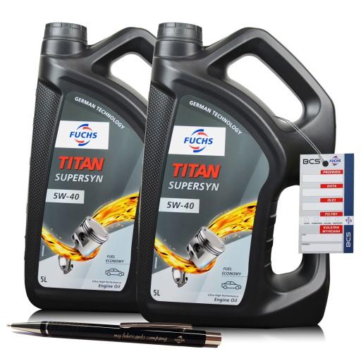 10 ЛИТРОВ МОТОРНОЕ МАСЛО FUCHS TITAN SUPERSYN 5W40 10Л