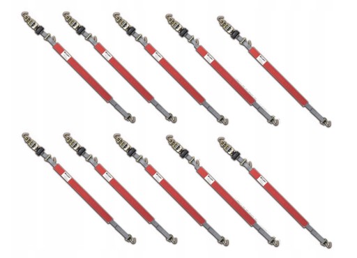 10 транспортувальних ременів LOHR, поворотні гачки для трави 8 В